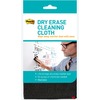 Post-it&reg; Dry-Erase Cleaning Cloth - 10.60" Width x 10.60" Length - Used as Dust Remover, Mark Remover - Washable - Black - 1Each