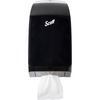 Scott Hygienic Bathroom Tissue Dispenser - 2 x Full Clip, 1 x Partial Clip - 13.3" Height x 7" Width x 5.7" Depth - Black - Translucent, See-through D