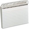 Oxford Spiral Bound Ruled Index Cards - 50 Sheets - Front Ruling Surface - Index Card - 5" x 3" - White Paper - Perforated - 1 Each