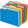Pendaflex Double Stuff 1/3 Tab Cut Letter Recycled Top Tab File Folder - 8 1/2" x 11" - 250 Sheet Capacity - Top Tab Location - Assorted Position Tab 