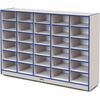 Jonti-Craft Rainbow Accents Cubbie Mobile Storage - 30 Compartment(s) - 42" Height x 60" Width x 15" Depth - Durable, Laminated - Blue - Hard Rubber -