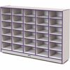 Jonti-Craft Rainbow Accents Cubbie Mobile Storage - 30 Compartment(s) - 42" Height x 60" Width x 15" Depth - Durable, Laminated - Purple - Hard Rubber