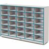 Jonti-Craft Rainbow Accents Cubbie Mobile Storage - 30 Compartment(s) - 42" Height x 60" Width x 15" Depth - Durable, Laminated - Teal - Hard Rubber -
