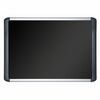 MasterVision SoftTouch Deluxe Bulletin Boarrd - 23.62" Height x 35.43" Width - Black Foam Surface - Smooth - Black Aluminum Frame - 1 Each