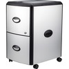 Storex Metal-clad Mobile Filing Cabinet - 19" x 15" x 23" for File - Letter - Vertical - Washable, Durable, Locking Drawer, Locking Casters - Platinum
