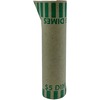 PAP-R Tubular Coin Wrappers - Total $5.0 in 50 Coins of 10¢ Denomination - Heavy Duty, Burst Resistant - Kraft - Green