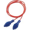 Howard Leight AirSoft Polycord Earplugs - Noise Protection - Thermoplastic Elastomer (TPE) - Red - Corded, Comfortable - 100 / Box