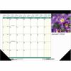 House of Doolittle EarthScapes Flowers 18-1/2" Desk Pad - Julian Dates - Monthly - 12 Month - January 2025 - December 2025 - 1 Month Single Page Layou
