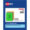 Avery&reg; 2"x 4" Neon Shipping Labels with Sure Feed, 500 Labels (5956) - 2" Width x 4" Length - Permanent Adhesive - Rectangle - Laser - Neon Magent