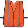 GloWear Orange Standard Vest - Fabric - Orange - High Visibility, Comfortable, Machine Washable, Breathable, Hook & Loop Closure, Reflective - 1 Each