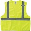 GloWear Lime Econo Breakaway Vest - Small/Medium Size - Lime - Reflective, Machine Washable, Lightweight, Hook & Loop Closure, Pocket - 1 Each