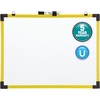 Quartet Industrial Magnetic Whiteboard - 48" (4 ft) Width x 36" (3 ft) Height - White Painted Steel Surface - Bright Yellow Aluminum Frame - Rectangle