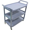 Impact Products 3-Shelf Bussing Cart - 3 Shelf - 200 lb Capacity - 4" Caster Size - 40" Length x 20" Width x 38" Height - Gray - 1 Each
