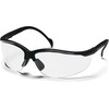 ProGuard 830 Series Style Line Safety Eyewear - Ultraviolet Protection - Polycarbonate - Clear, Black - Comfortable, Lightweight, Adjustable Temple, C