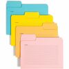 Smead SuperTab 1/3 Tab Cut Letter Recycled Top Tab File Folder - 8 1/2" x 11" - Top Tab Location - Assorted Position Tab Position - Pink, Yellow, Gold