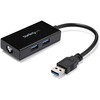 StarTech.com USB 3.0 to Gigabit Network Adapter with Built-In 2-Port USB Hub - Native Driver Support (Windows, Mac and Chrome OS) - Add Gigabit Ethern