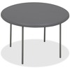 Iceberg IndestrucTable TOO Folding Table - Round Top - Four Leg Base - 4 Legs x 2" Table Top Thickness x 60" Table Top Diameter - Charcoal, Powder Coa
