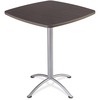 Iceberg iLand 42"H Square Bistro Table - Square Top - Powder Coated Silver Base - Contemporary Style - 36" Table Top Length x 36" Table Top Width x 1.
