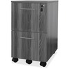 Mayline Gray Laminate File/File Mobile Pedestal File - 18" x 15.5" x 26.8" - 2 x File Drawer(s) - Material: Steel - Finish: Gray, Laminate - Stain Res