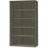 Mayline Medina Series Gray Laminate. 5-Shelf Bookcase - 36" x 13"68" Bookshelf, 1" Shelf - 5 Shelve(s) - 4 Adjustable Shelf(ves) - Finish: Gray Steel 