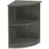 Mayline Medina - Open 1/4-Round Bookcase - 1" Shelf, 20" x 20"29.5" Bookshelf - 2 Shelve(s) - 1 Adjustable Shelf(ves) - Finish: Gray Steel Laminate - 