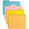 Smead SuperTab 1/3 Tab Cut Letter Recycled Top Tab File Folder - 8 1/2" x 11" - 1 x 2K Fastener(s) - Top Tab Location - Pink, Yellow, Goldenrod, Aqua 