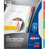 Avery&reg; Clear Easy View Durable Plastic Dividers 5 tabs, 1 set - 5 x Divider(s) - 5 - 5 Tab(s)/Set - 8.5" Divider Width x 11" Divider Length - 3 Ho