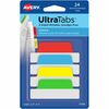 Avery&reg; 2-sided Writable Margin Ultra Tabs - 24 Tab(s) - 1" Tab Height x 2.50" Tab Width - Red Film, Clear Paper, Yellow, Green, Blue Tab(s) - 24 /