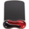 Kensington Duo Gel Wave Mouse Pad Wrist Pillow - 1" x 7.25" x 9.50" Dimension - Red, Black - Gel - Slip Resistant - 1 Pack