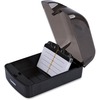 Lorell Desktop Card File - 350 Card Capacity - Black, Clear