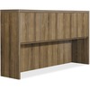Lorell Chateau Series Hutch - 70.9" x 14.8"36.5" Hutch, 1.5" Top - 4 Door(s) - Reeded Edge - Material: P2 Particleboard - Finish: Walnut, Laminate - D