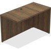 Lorell Chateau Series Return - 47.3" x 23.6"30" Desk, 1.5" Top - Reeded Edge - Material: P2 Particleboard - Finish: Walnut, Laminate - Durable, Modest