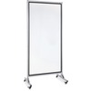 Lorell Double-sided Dry-Erase Easel/Room Divider - 37.5" (3.1 ft) Width x 82.5" (6.9 ft) Height - White Steel Surface - Black Aluminum Frame - Rectang