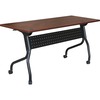 Lorell Flip Top Training Table - Rectangle Top - Four Leg Base - 4 Legs x 48" Table Top Width x 23.60" Table Top Depth - 29.50" Height x 47.25" Width 