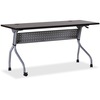 Lorell Flip Top Training Table - Rectangle Top - Four Leg Base - 4 Legs x 60" Table Top Width x 23.50" Table Top Depth - 29.50" Height x 59" Width x 2