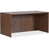 Lorell Essentials Series Rectangular Desk Shell - 1" Top, 70.9" x 35.4"29.5" Desk - Finish: Walnut Laminate - Lockable, Grommet, Modesty Panel, Adjust