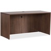 Lorell Essentials Series Credenza Shell - 70.9" x 23.6"29.5" Credenza, 1" Top, 3.8" Drawer Pull, 0.1" Edge - Walnut, Laminate Table Top - Durable, Gro