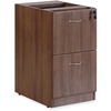 Lorell Essentials Series File/File Fixed File Cabinet - 15.5" x 21.9"28.5" Pedestal, 3.8" - 2 x File Drawer(s) - Finish: Laminate, Walnut - Built-in H