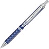 EnerGel EnerGel Alloy Retractable Gel Pen - Medium Pen Point - 0.7 mm Pen Point Size - Refillable - Retractable - Black Gel-based Ink - Blue Metal Bar
