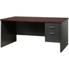 Lorell Fortress Modular Series Right-Pedestal Desk - 66" x 30" , 1.1" Top - 2 x Box, File Drawer(s) - Single Pedestal on Right Side - Material: Steel 