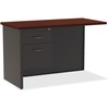 Lorell Fortress Modular Series Left Return - 48" x 24" , 1.1" Top - 2 x Box, File Drawer(s) - Single Pedestal on Left Side - Material: Steel - Finish: