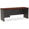 Lorell Fortress Modular Series Left-pedestal Credenza - 72" x 24" , 1.1" Top - 2 x Box, File Drawer(s) - Single Pedestal on Left Side - Material: Stee