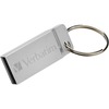 Verbatim 16GB Metal Executive USB Flash Drive - Silver - 16 GB - USB 2.0 - Silver - Lifetime Warranty - 1 Each - TAA Compliant