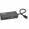 Eaton Tripp Lite Series Keyspan Mini DisplayPort to VGA/DVI/HDMI All-in-One Video Converter Adapter, 4K 30Hz HDMI, DP1.2, Black, 6-in. (15.24 cm) - 6"