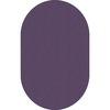 Flagship Carpets Classic Solid Color 12' Oval Rug - Floor Rug - Classic, Traditional - 12 ft Length x 90" Width - Oval - Purple - Nylon