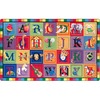 Flagship Carpets ABC Blocks Alphabet Rug - 99.96" Length x 69.96" Width - Oval - Multicolor - Nylon