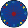 Flagship Carpets Shapes Galore Round Rug - 72" Diameter - Circle - Multicolor - Synthetic, Nylon