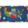 Flagship Carpets My America Doodle Map Rug - 99.96" Length x 72" Width - Multicolor - Nylon