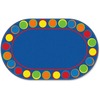 Flagship Carpets Cheerful Sitting Spots Oval Rug - Classic - 99.96" Length x 72" Width - Oval - Multicolor - Nylon