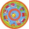 Flagship Carpets Reading Is The Engine 12' Round Rug - 12 ft Diameter - Circle - Multicolor